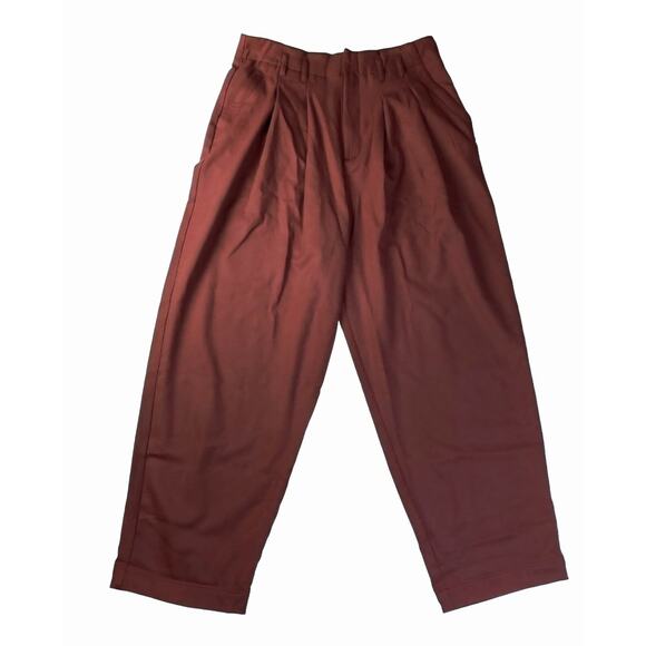 New FREE PEOPLE Calla Tailored Mid-Rise Trousers $108 SIZE 4 Garnet Straight - Picture 4 of 7